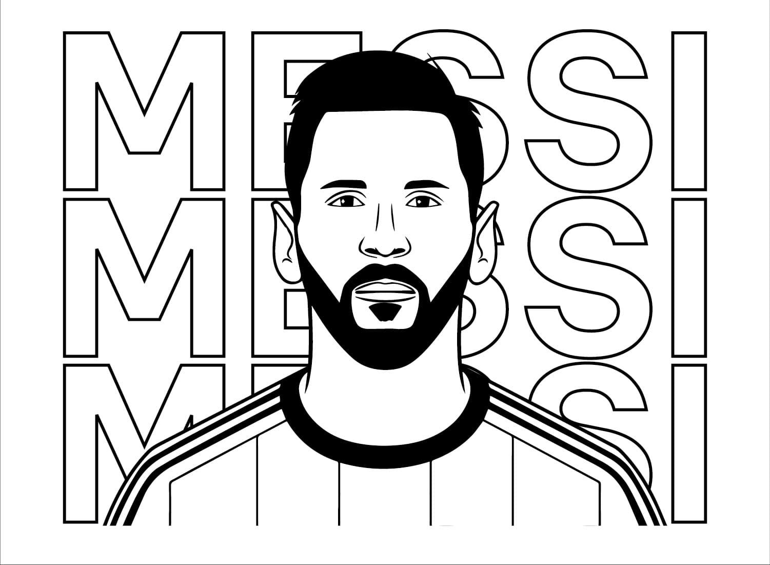 Amazing Messi coloring page - Download, Print or Color Online for Free