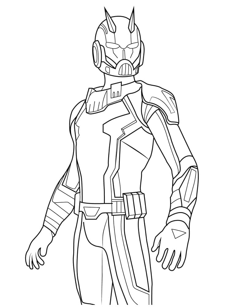 Ant Man from Fortnite coloring page