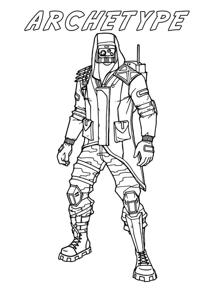 Archetype from Fortnite coloring page