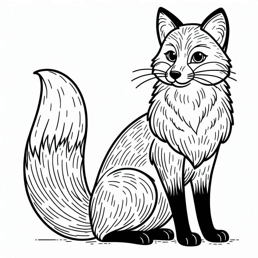 Awesome Fox coloring page