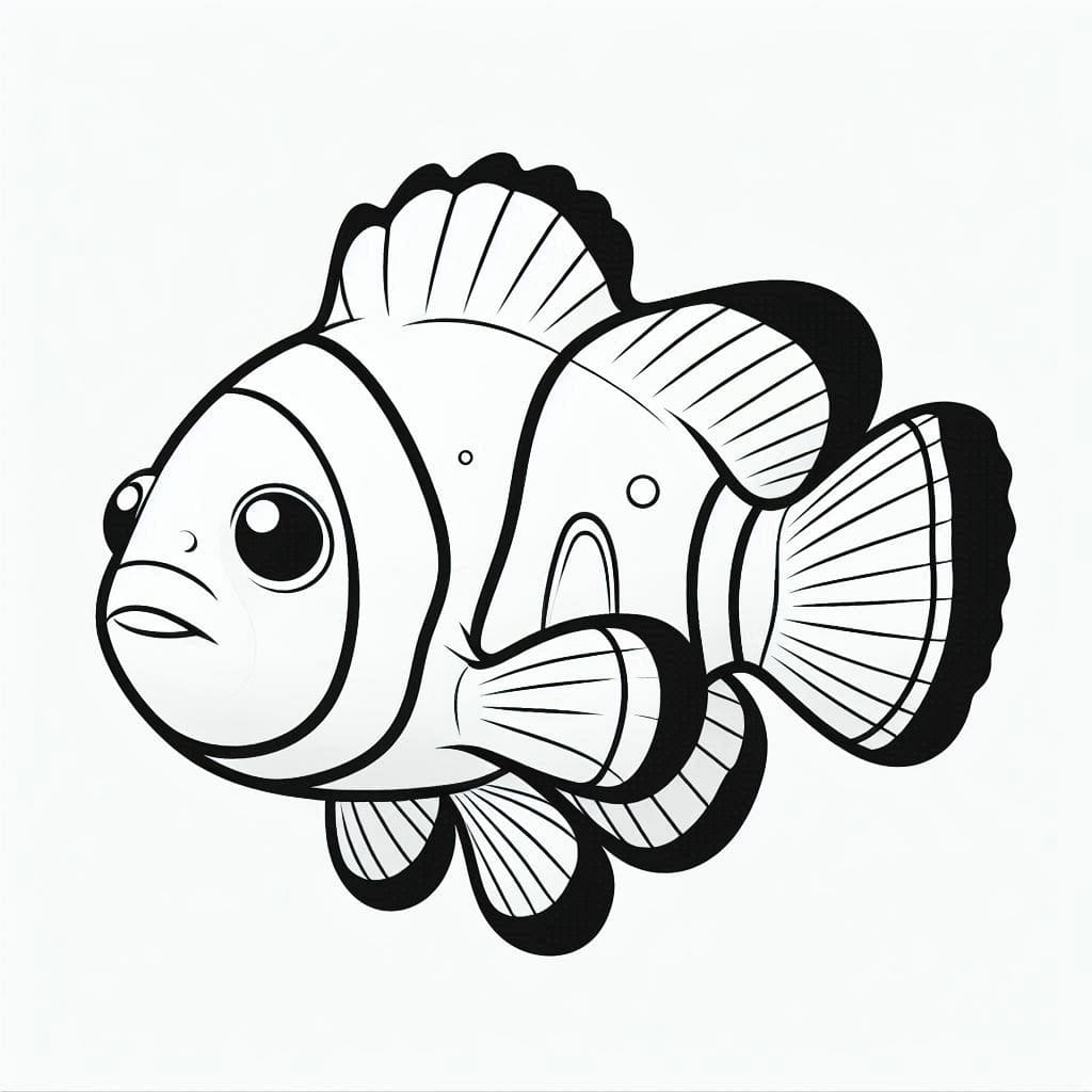 Basic Clownfish coloring page