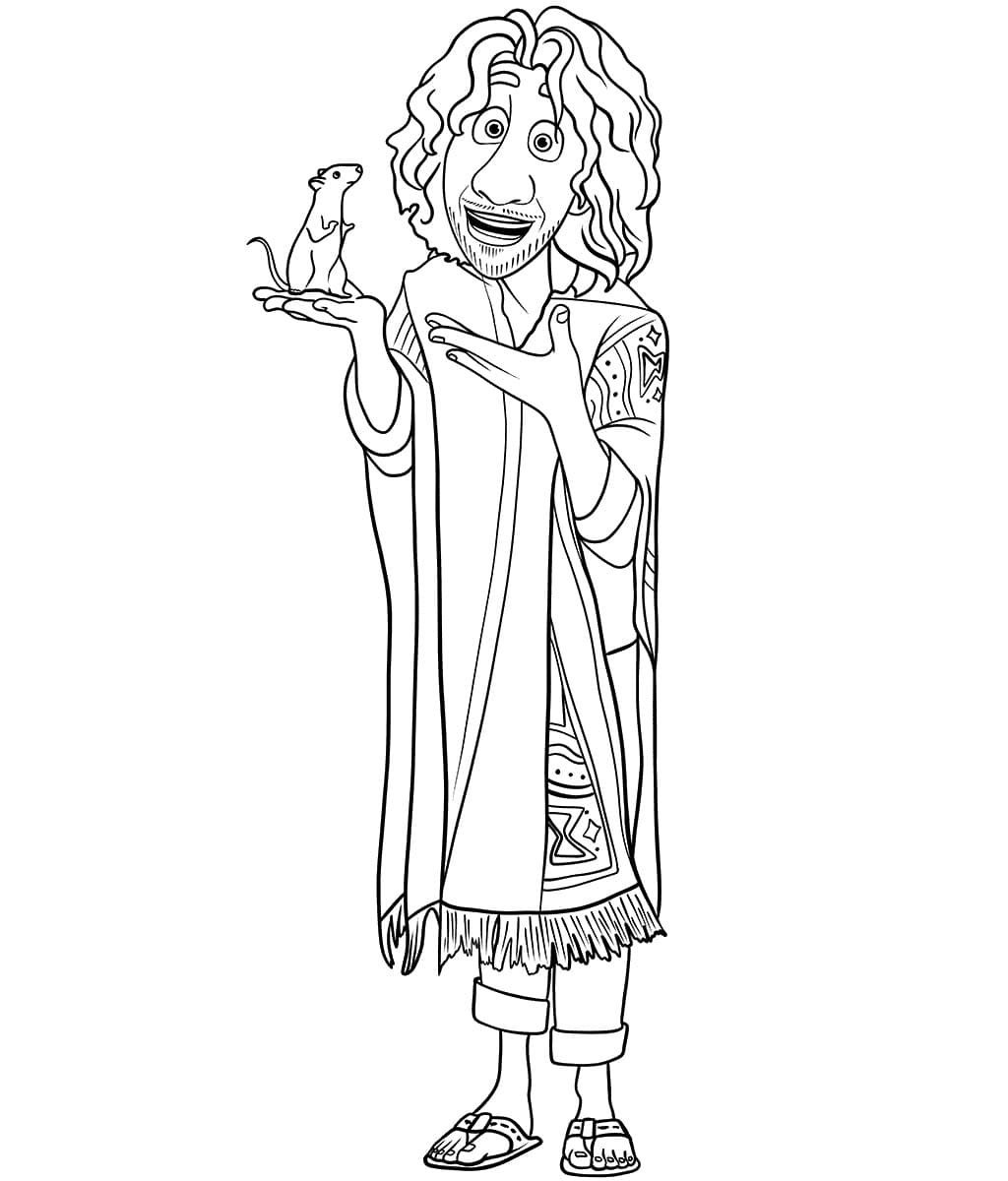 Bruno from Encanto coloring page - Download, Print or Color Online for Free