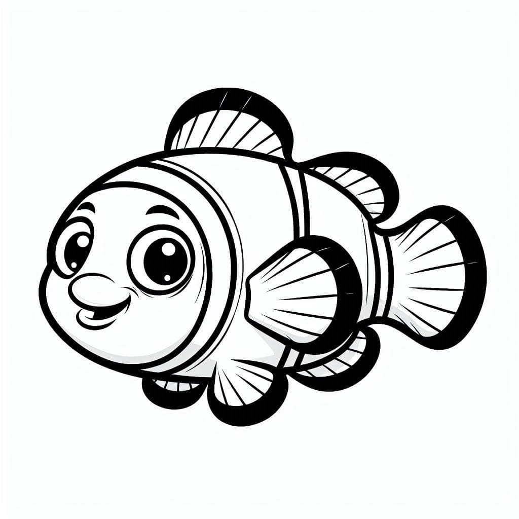 Clownfish is Cute coloring page