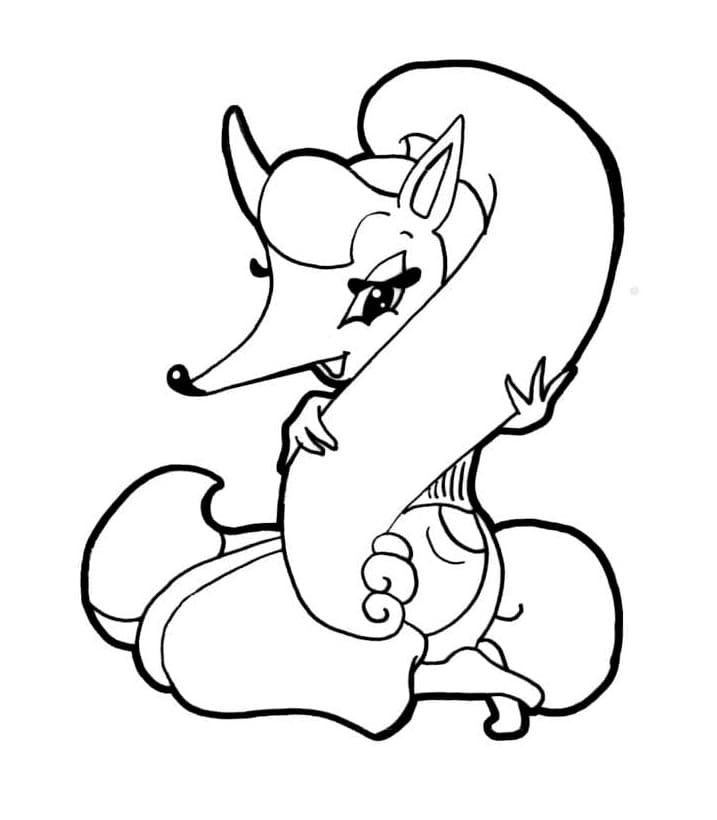 Fancy Fox coloring page