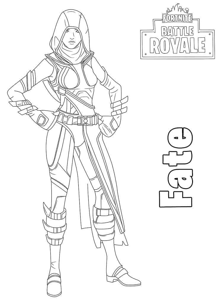 Fate from Fortnite coloring page