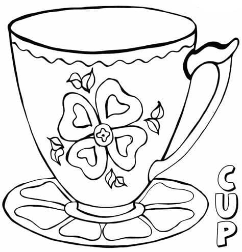 Flower Cup coloring page