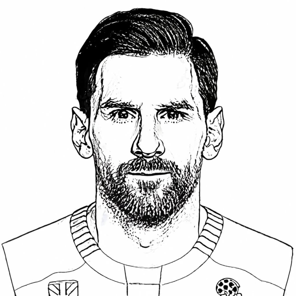 Free Drawing of Lionel Messi coloring page - Download, Print or Color ...