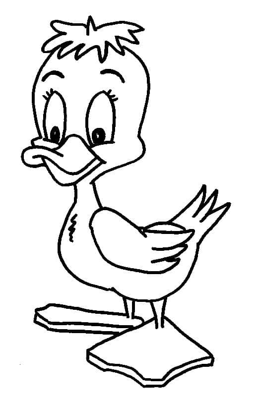 Free Printable Duckling coloring page