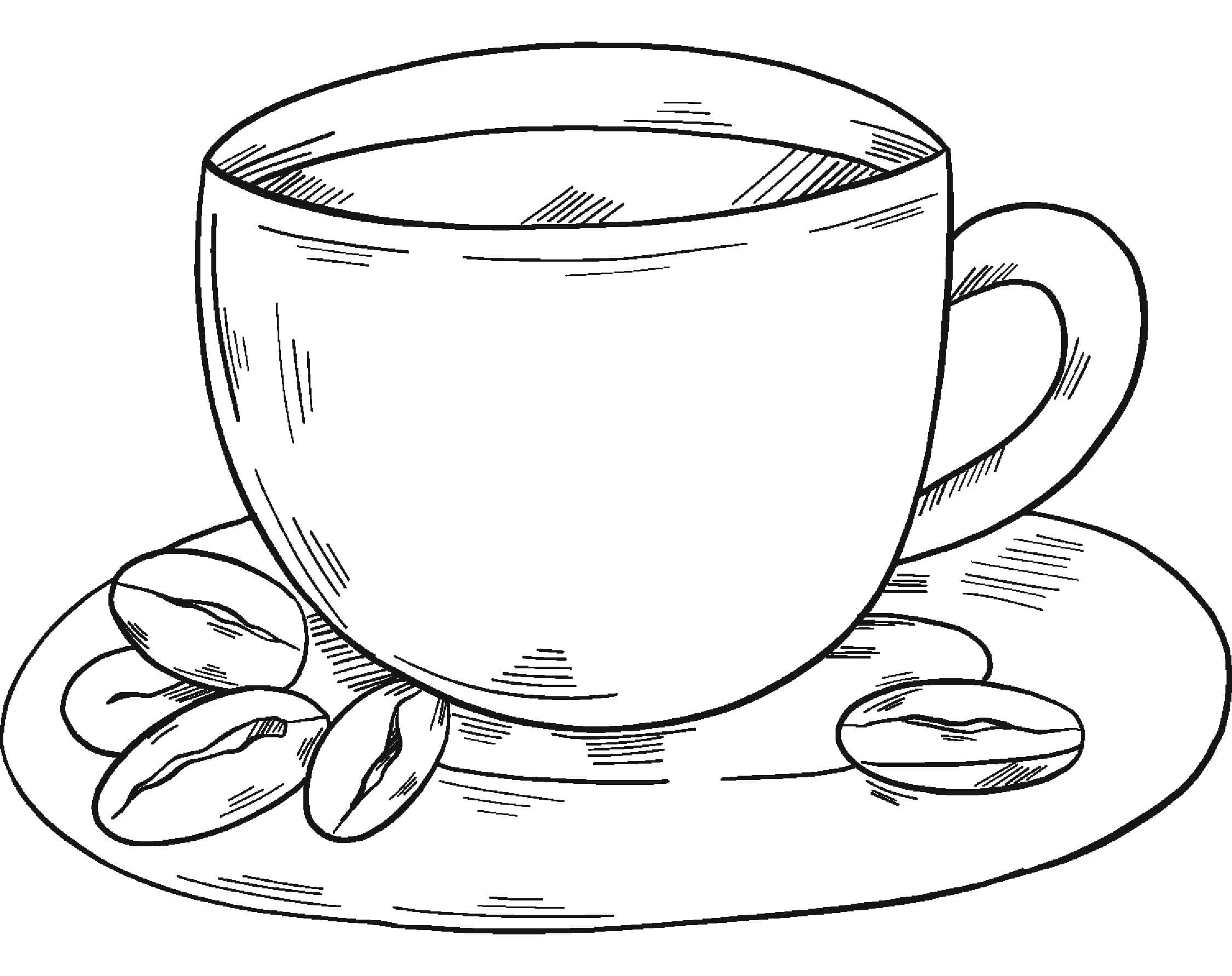 Hand Drawn Cup of Coffee coloring page - Download, Print or Color ...