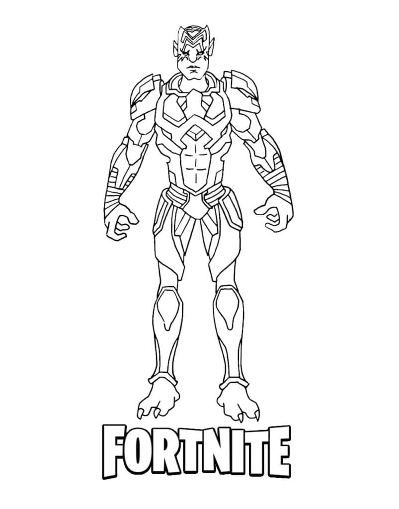 Kymera from Fortnite coloring page