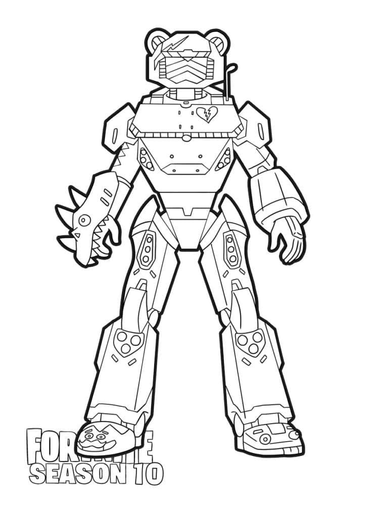 Mecha Team Leader from Fortnite Season 10 coloring page