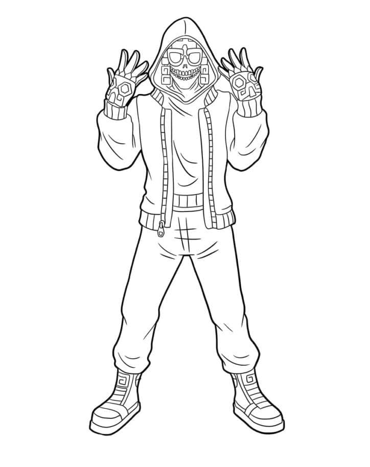 Mezmer from Fortnite coloring page