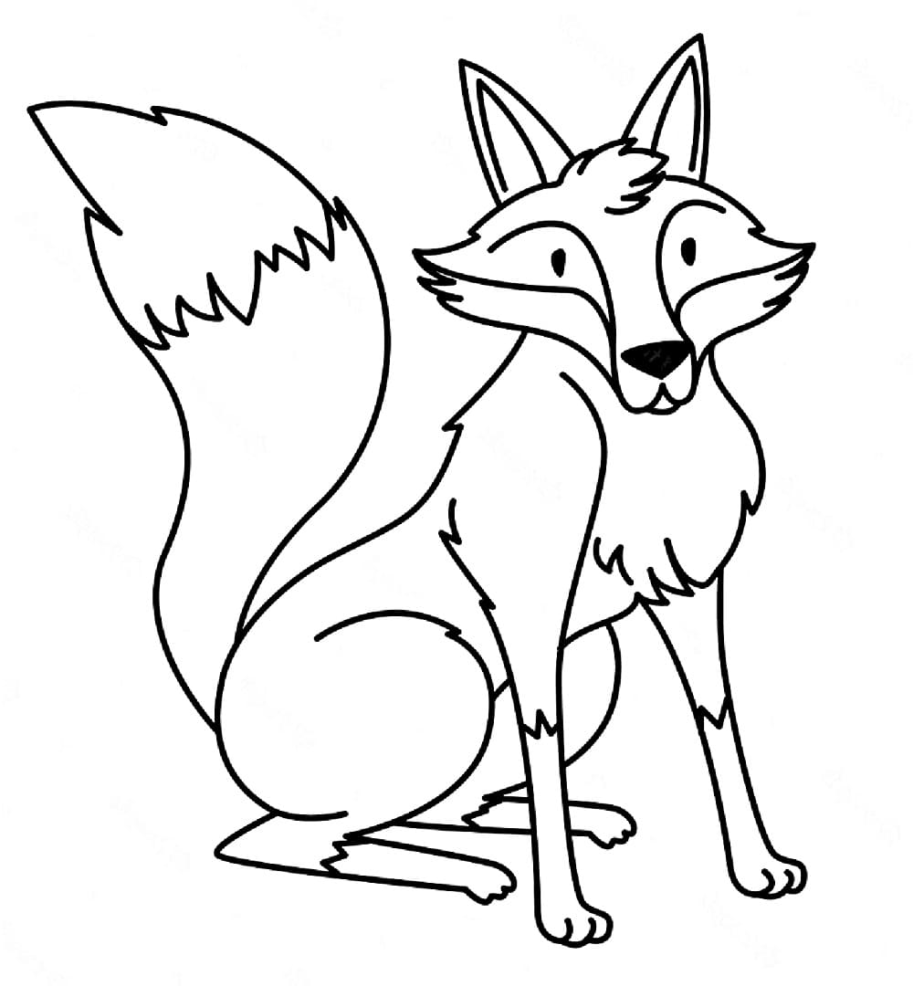 Nice Fox coloring page