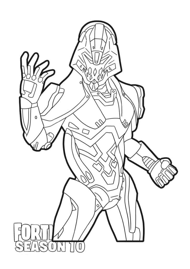 Oppressor from Fortnite Season 10 coloring page