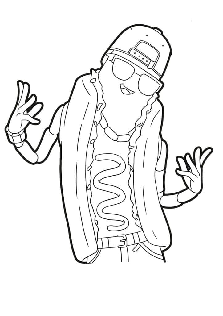 The Brat from Fortnite coloring page