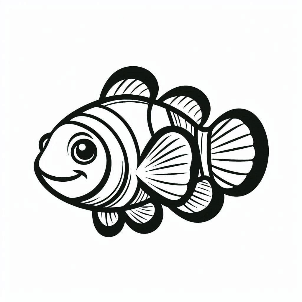 Very Cute Clownfish coloring page