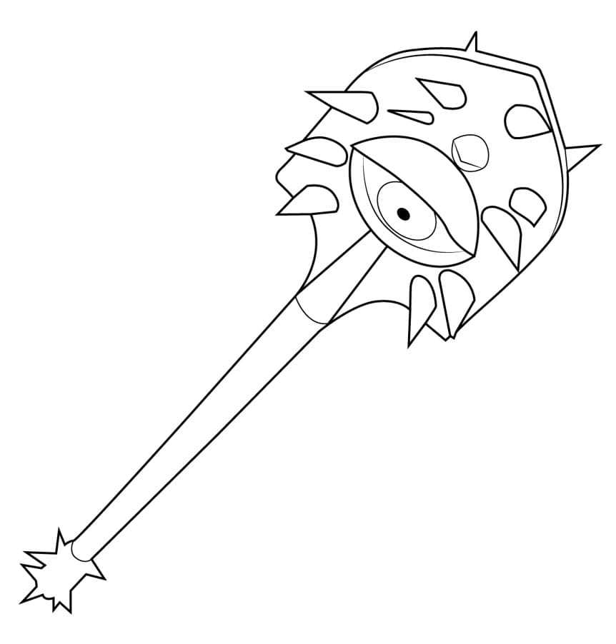 Vision Axe from Fortnite coloring page