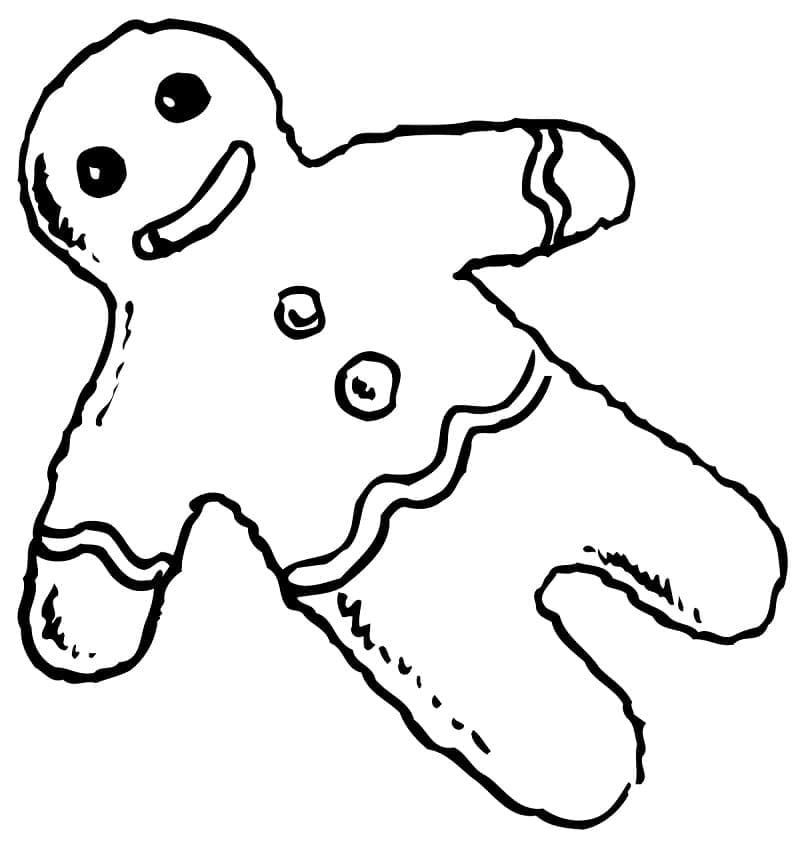 A Gingerbread Man coloring page