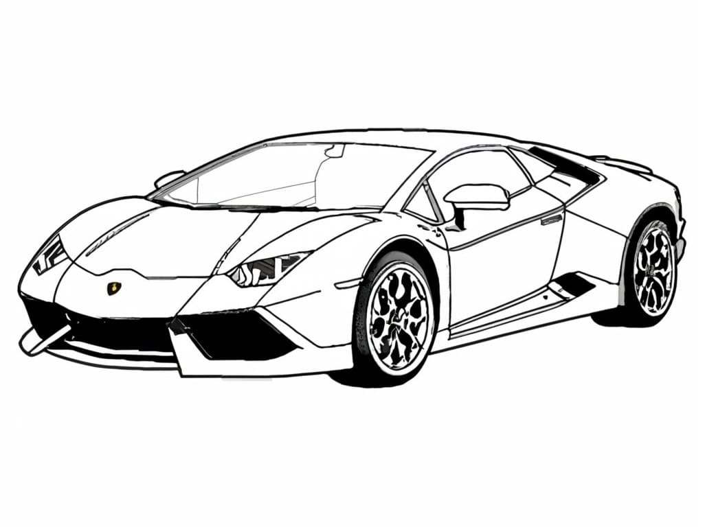 A Lamborghini coloring page - Download, Print or Color Online for Free