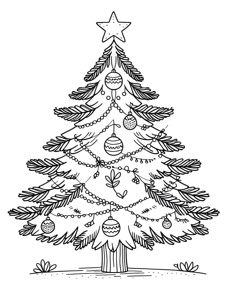 A Nice Christmas Tree coloring page - Download, Print or Color Online ...