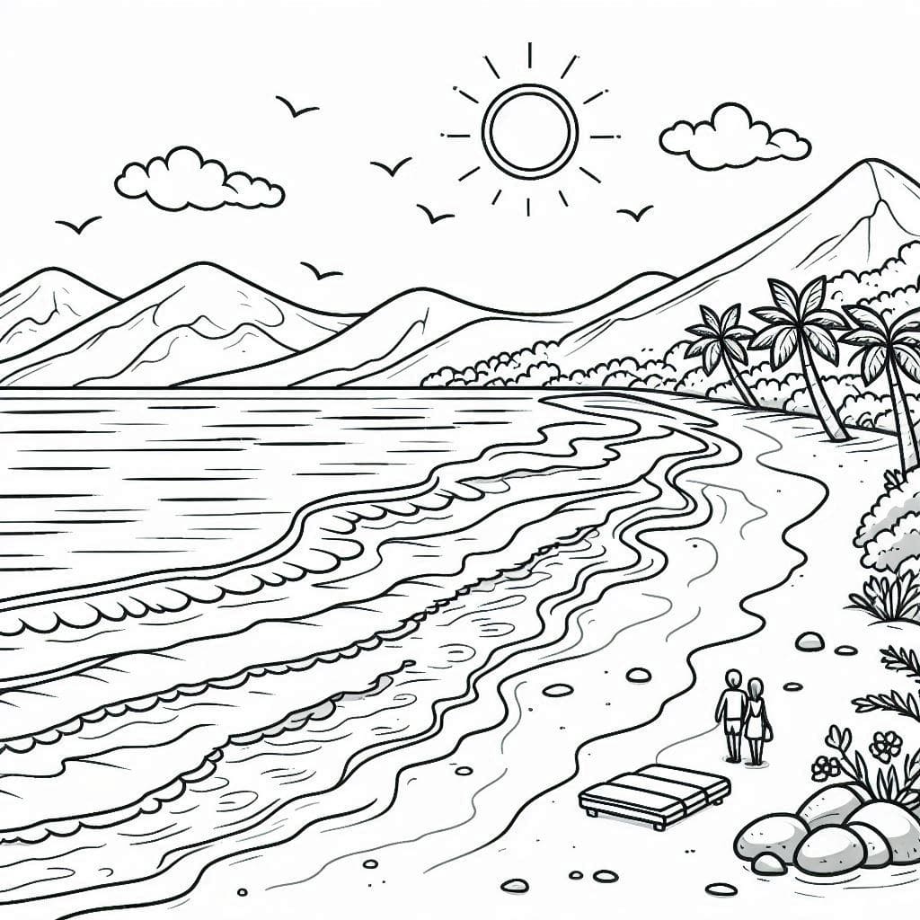 Amazing Beach coloring page