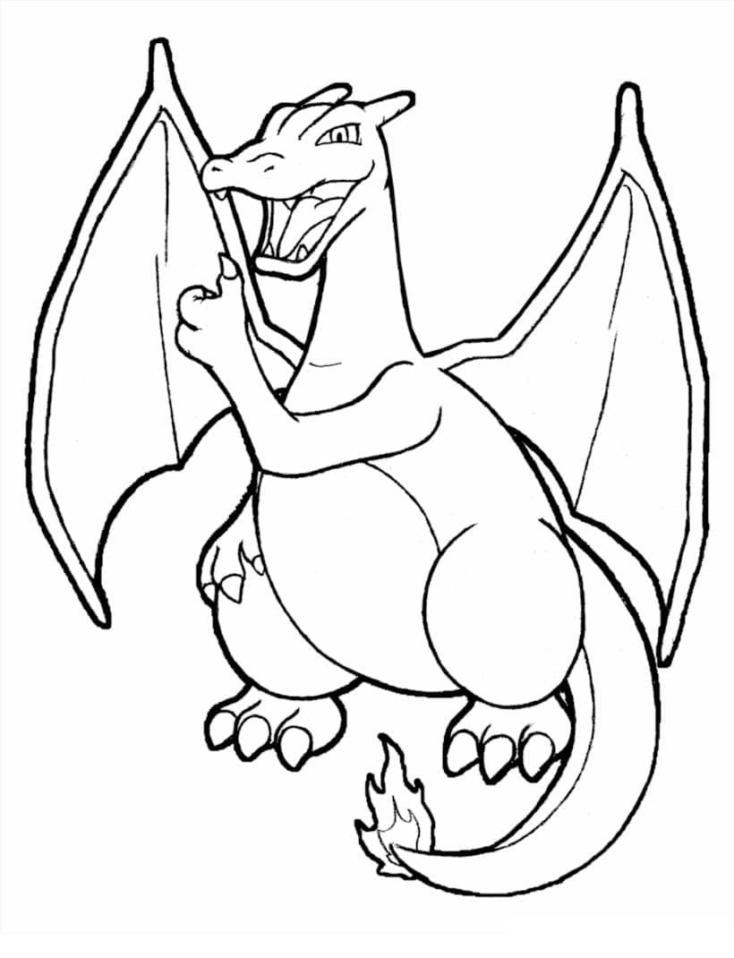 Animated Charizard Coloring Page Download Print Or Color Online For Free