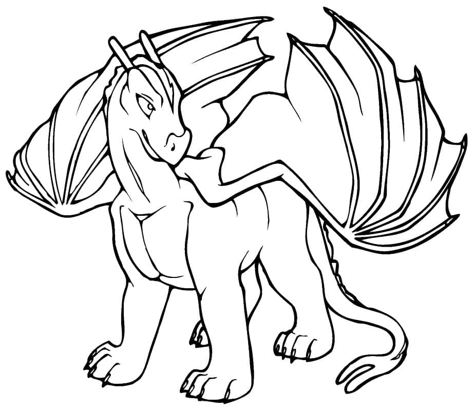 Awesome Dragon coloring page