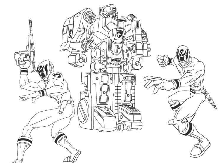 Awesome Power Rangers SPD coloring page