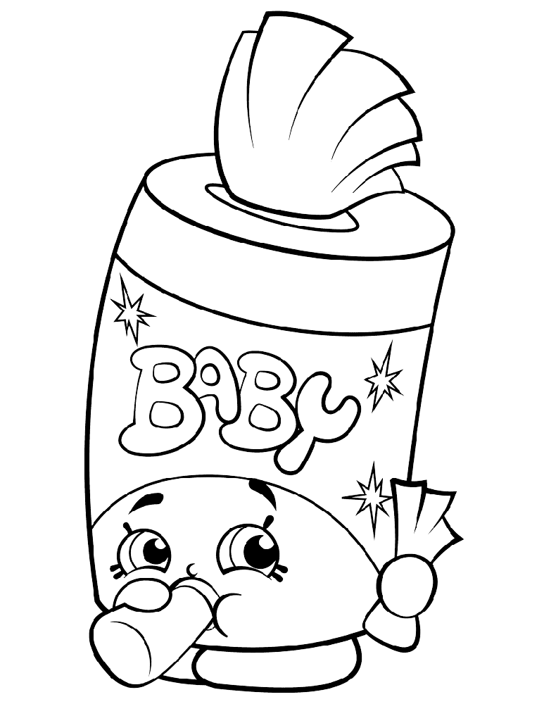 Baby Swipes Shopkins Season 2 coloring page