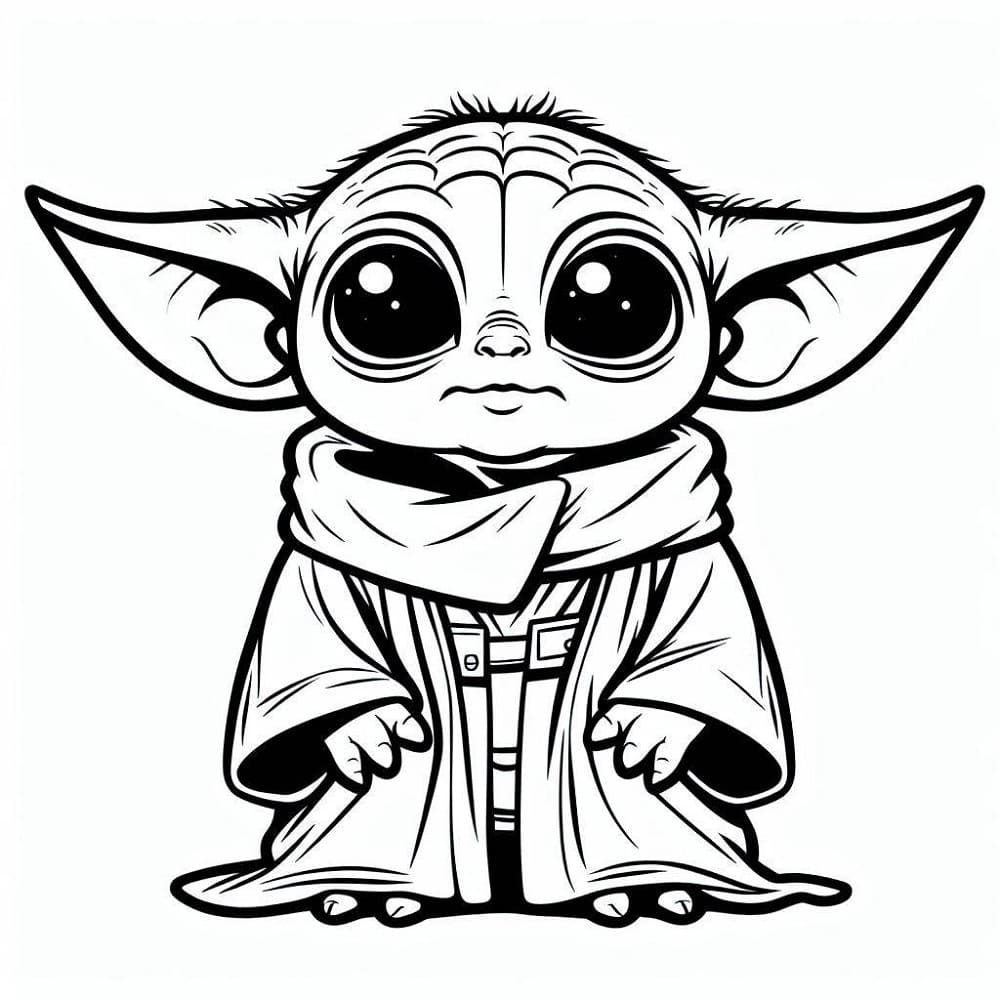 Baby Yoda coloring pages - ColoringLib