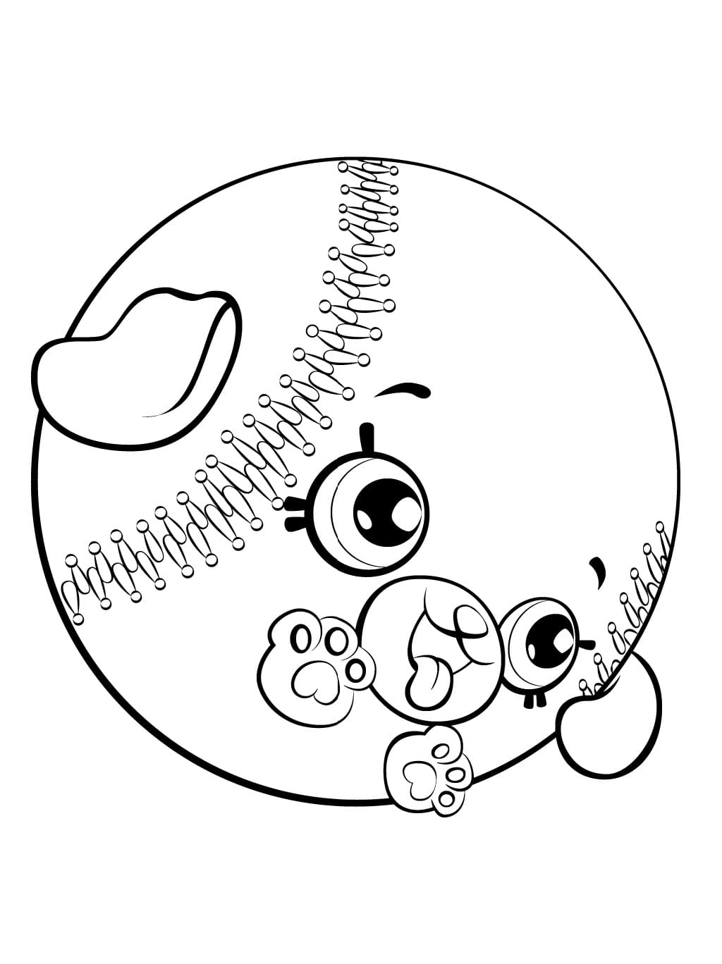 Bessy Baseball Shopkins Season 5 coloring page