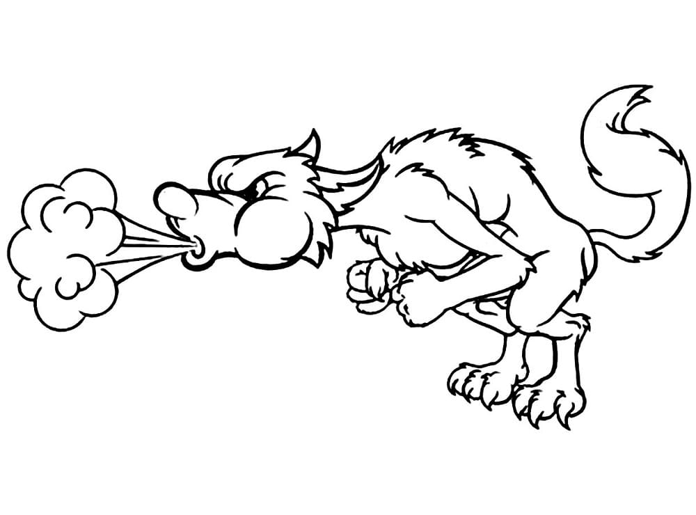 Big Bad Wolf coloring page - Download, Print or Color Online for Free