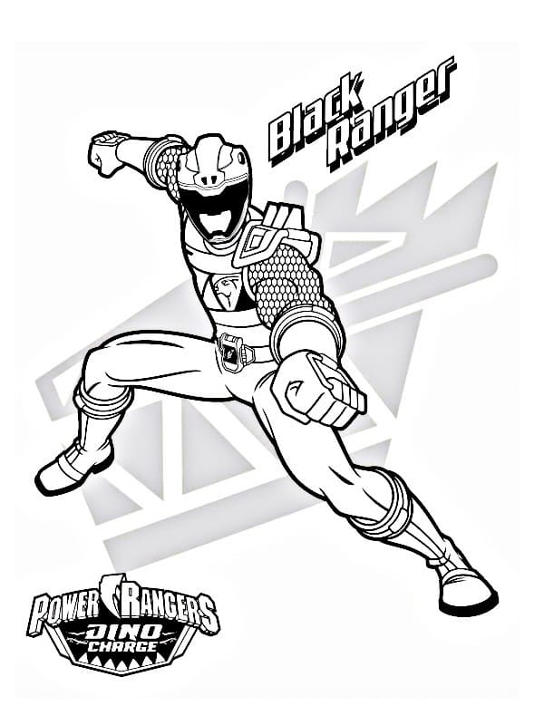 Black Power Rangers coloring page