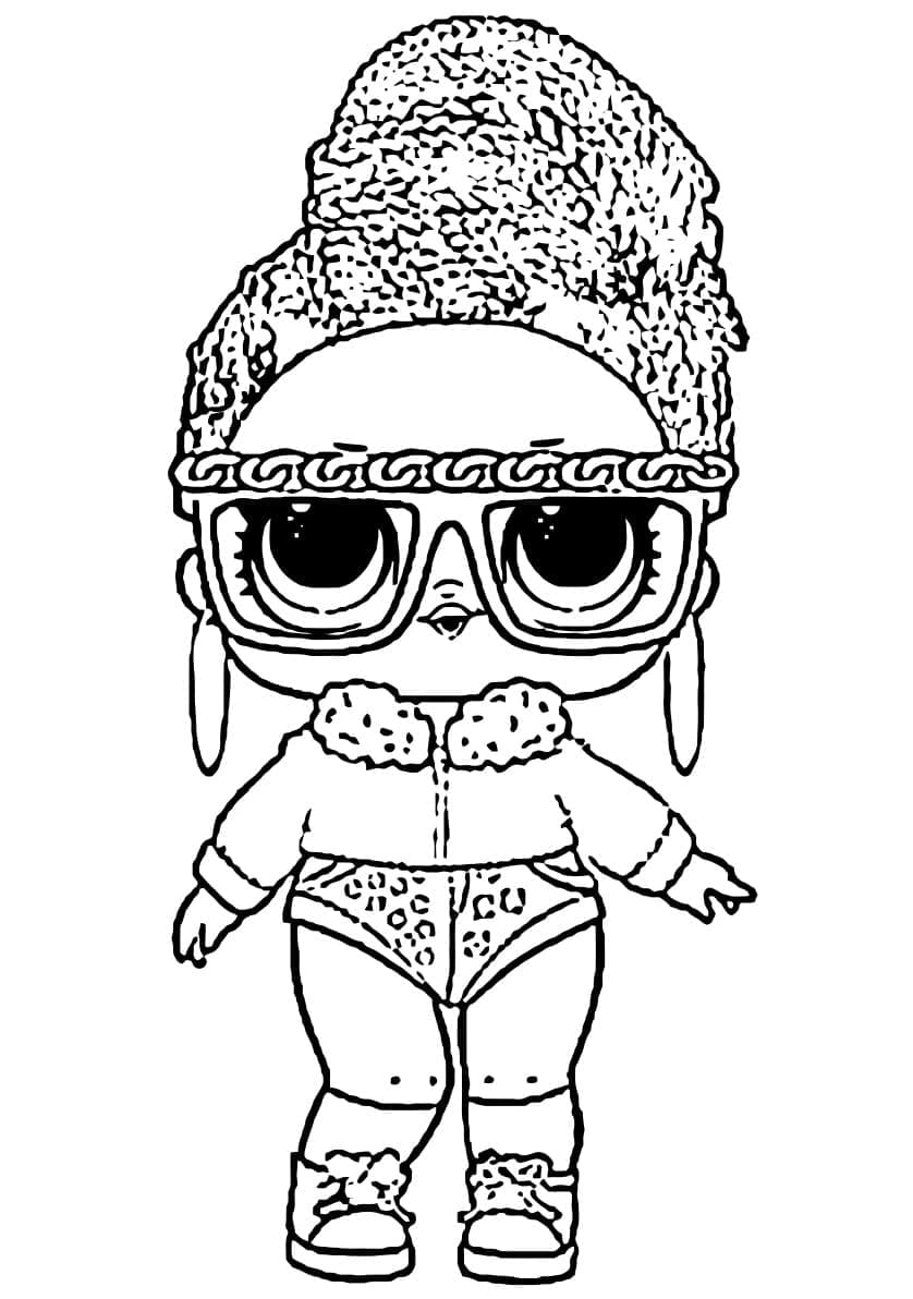 Bling Queen LOL Surprise Doll coloring page