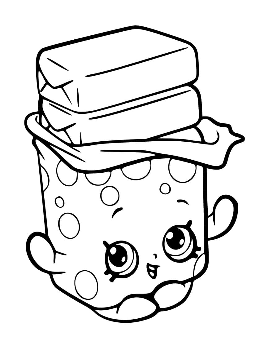 Bobby Bubble Gum Shopkins Season 6 coloring page