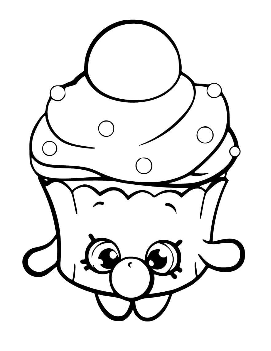 Bubble Cupcake Shopkins Season 6 coloring page