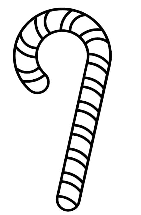 Candy Cane Christmas coloring page