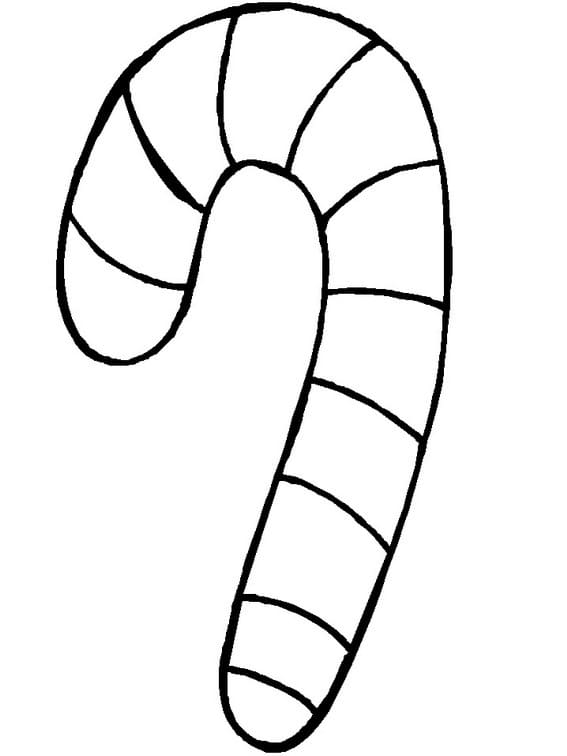 Candy Cane for Kids coloring page