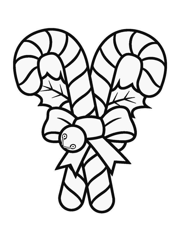 Candy Canes for Kids coloring page