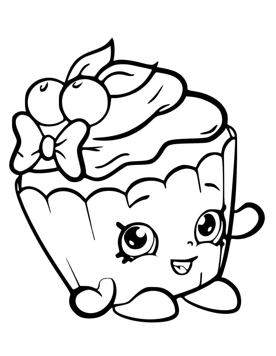 Cherry Nice Cupcake Shopkins Season 6 coloring page