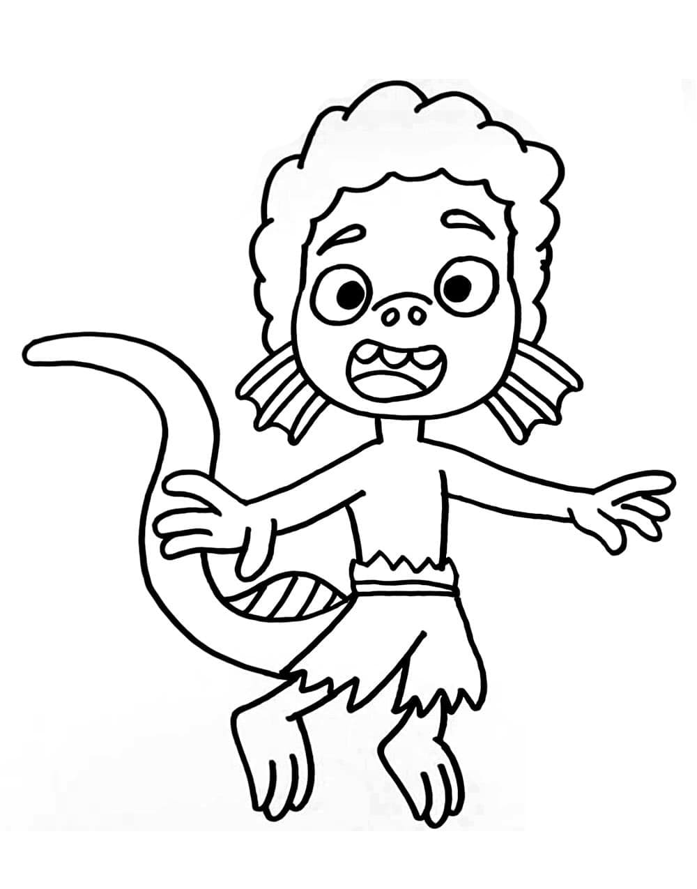 Chibi Luca coloring page