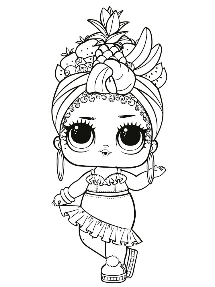 Chica Chica LOL Surprise coloring page
