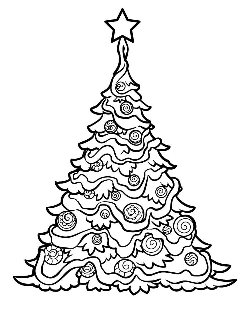 Christmas Tree 2 coloring page