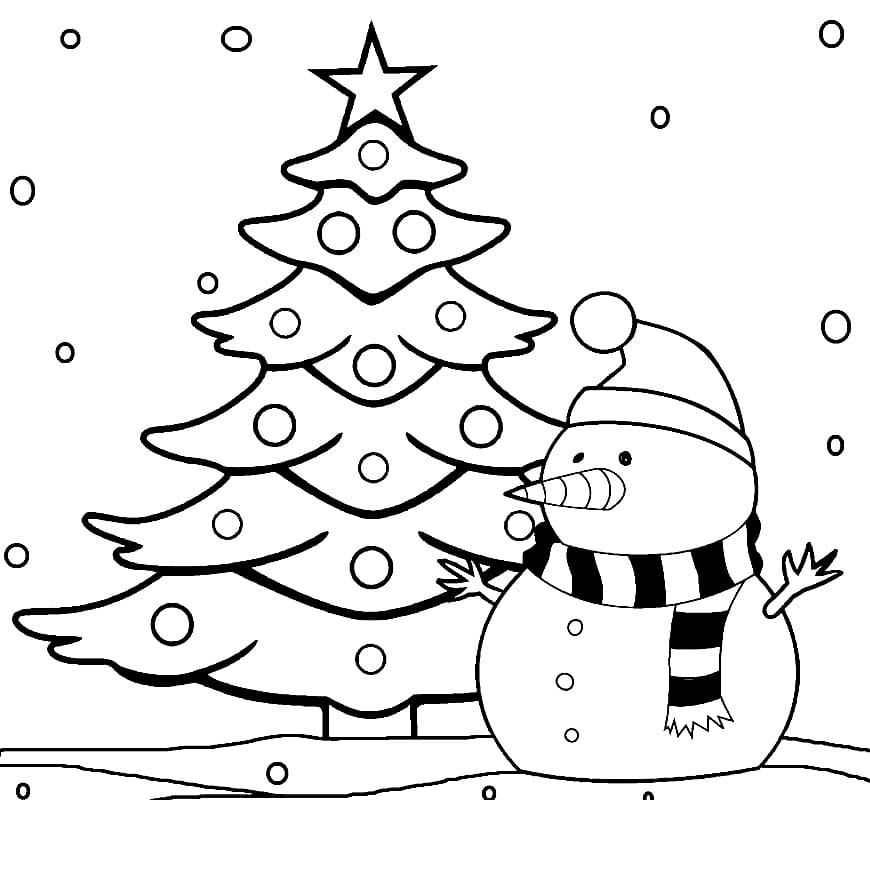 Christmas Tree and Snowman