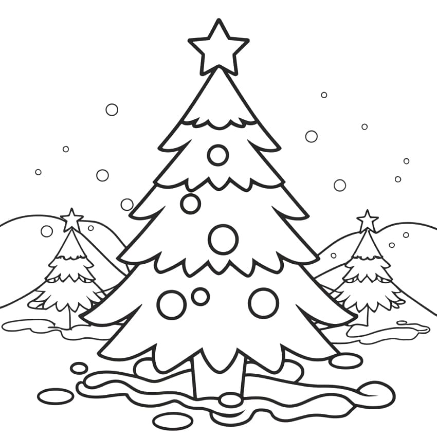 Christmas Trees Image coloring page - Download, Print or Color Online ...