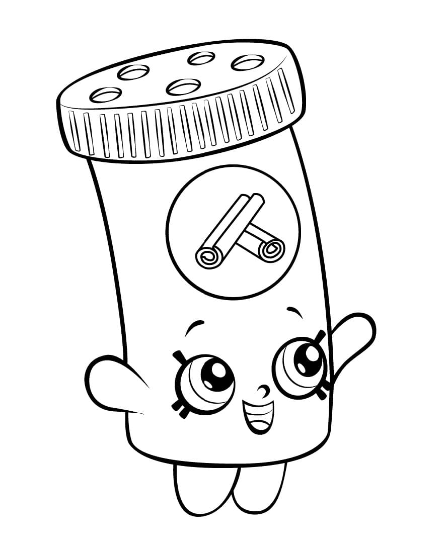 Cinnamon Sally Shopkins Season 6 coloring page