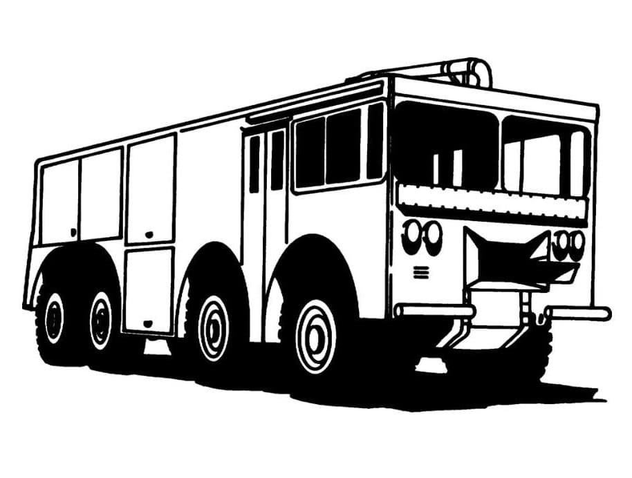 Cool Fire Truck coloring page