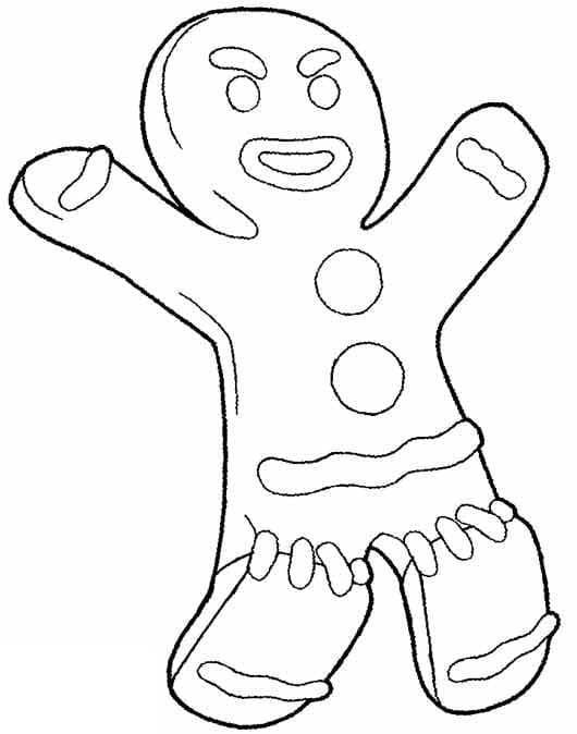 Cool Gingerbread Man coloring page