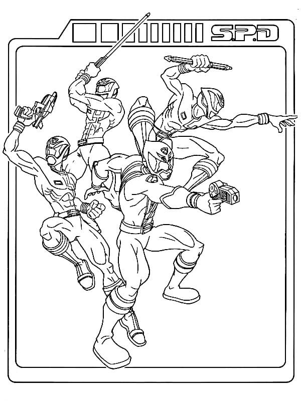 Cool Power Rangers SPD coloring page