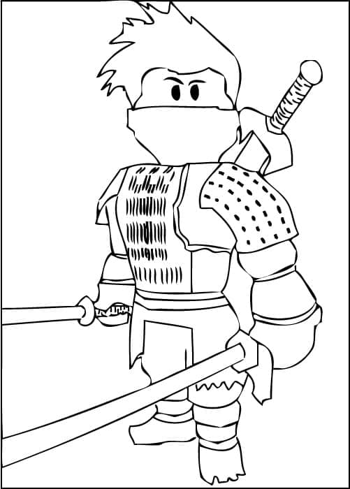 Cool Roblox coloring page